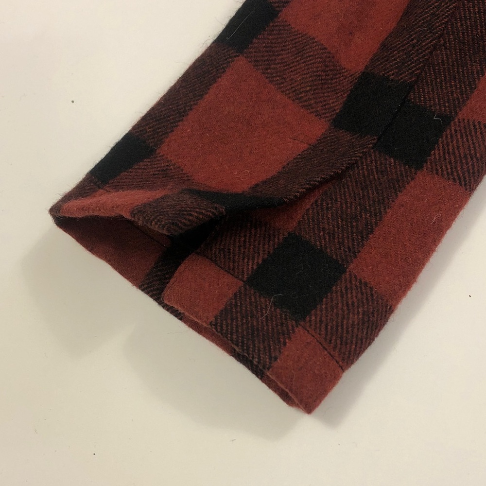 Anthropologie XS Jacket Moto Plaid Lt Brown Black Pockets Zipper Excellent Condi - Picture 12 of 12
